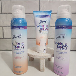 Women's Secret Whole Body Deodorant Spray & Cream One Size White Blue